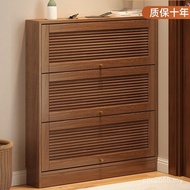 Entrance Space Solid Wood Narrow Shoe Cabinet m & Household Dumping Bucket 18cm Shoe-Saving Storage 