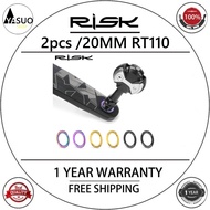 RISK 2PCS Bicycle Pedal Washer Titanium Alloy MTB Bike Pedal Extension Axis Spacer Crank Ring Road C