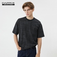 DAPPER เสื้อยืด Wavy Distorted T-Shirt สีดำ