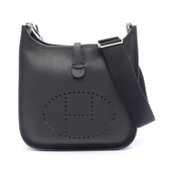 【二手】愛馬仕 HERMES Evelyne 3 Trois PM 單肩背包 056277CK 黑色皮革 Evelyne 3PM 黑色 女士二手 A