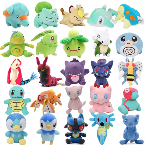 Poekomon Piplup Milotic Zorua Beedrill Stuffed Anime Plush Toys Kawaii Cyndaquil Smoliv Mew Bulbasau