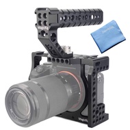 MagicRig A7iii / A7riii Full Camera Cage Rig and ARRI Locating Top Handle,with 5 Cold Shoe Mounts, 1