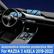 Anti-scratch Car Door Center Console Media Dashboard Navigation TPU Protector Film For MAZDA 3 AXELA 2019-2022 Auto Accessories