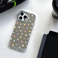 Fresh Floral Mirror Phone Case For Realme C25 C25S C25Y C21 C21Y C20 C20A C17 C15 C12 C11 C1 P4X 4G 