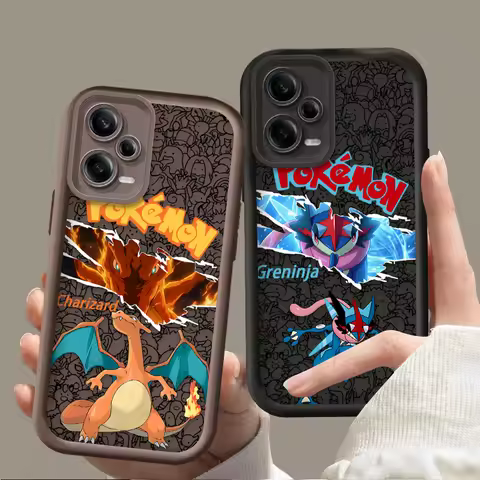 P-Pokemon Charizard Greninja Case For Xiaomi Redmi Note 13 14 12 11 Pro Plus 5G 14S 12S 11S 10S 10 9