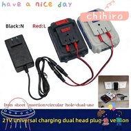 CHIHIRO Lithium Battery Charger, Overload Protection Universal Dual-head Charger, 18/21V/24V Lithium