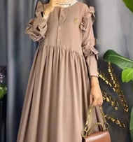 Diory Dress Pesta Kondangan Terbaru 2022 Bahan Katun Crincle