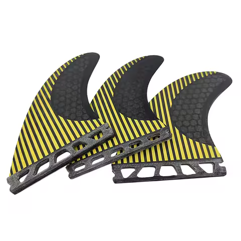 UPSURF FUTURE Fins M/L Tri Fins Set Honeycomb Carbon Fiber Thruster Surfboard Fins Single Tabs Surf 