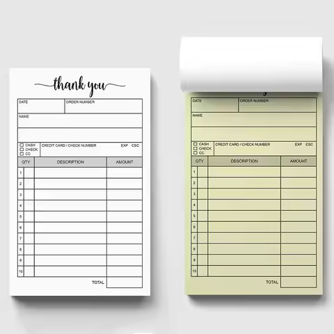 50pcs Carbonless Paper Receipt Book - Customer Appreciation Sales Invoice Book