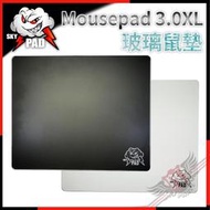 [ PCPARTY ] SKYPAD 玻璃鼠墊 3.0 XL 黑色 白色 雲朵圖案