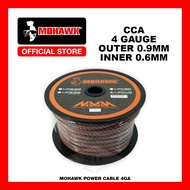MOHAWK Car Audio POWER CABLE 4GA/8GA , 2 - 6 Meter