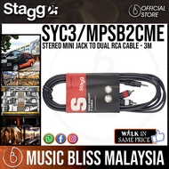 Stagg SYC3/MPSB2CM E Stereo Mini Jack to Dual RCA Cable - 3m (SYC3/MPSB2CME)