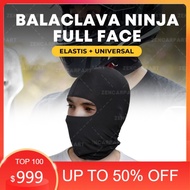 Masker Buff Ninja Full Face Balaclava Spandex Hitam Polos Motor Helm