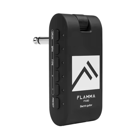 FLAMMA FX20 Guitar Headphone Amp with APP 40 Drum Grooves 52 Amp Modes 5 Delay 5 Reverb Effects 14 M