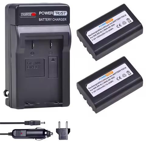 EN-EL1 ENEL1 EN EL1 Battery 1400mAh and Charger for Nikon CoolPix 4300 5400 8700 500 775 880 885 990