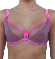 Claudette Dessous Mesh Full Coverage Bra (CD2000) 38F/New Classic/Pink