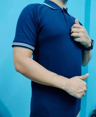Plain Polo T-Shirt Plain Slim-Fitting Cotton