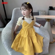Korea Style Dress Girls Korean Style Fake Two-piece Princess Dress baju raya budak perempuan
