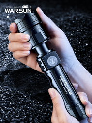 WARSUN B300 Rechargeable LED Flashlight, Zoomable Focus, High Brightness Lampu Suluh LED Boleh Cas W