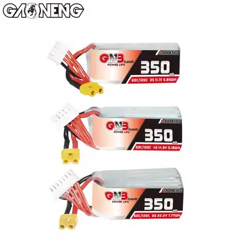 GAONENG GNB 350mAh 60C/120C 3S-11.1V/4S-14.8V/6S-22.2V Lipo Battery With XT30 Plug For FPV Drone RC 