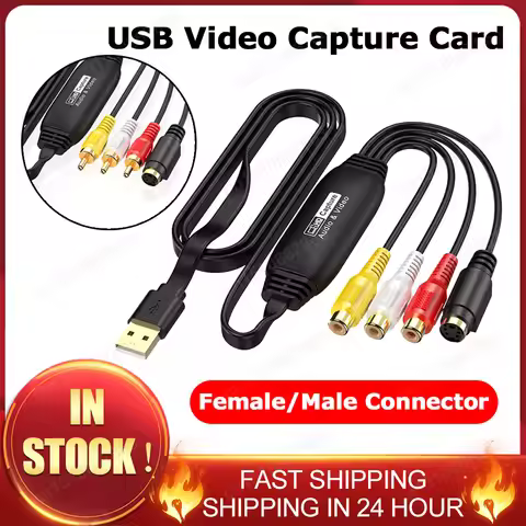 USB To AV Video Capture Adapter Video Grabber USB Video Capture Card VHS TV DVD VCR Video Audio Conv