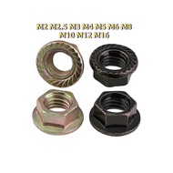 [FGX-X] M2m2.5 M3M4M5M6M8M10M12M16 Hexagon Flange Nut Flange Nut Flower Tooth Anti-slip Nut