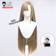 Azur Lane Asuna Cosplay Wig Flaxen Half Cover Fringe Wig
