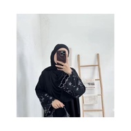 Azna Abaya Premium Coquette Women's Elegant Abaya Embroidered Ribbon Motif Latest Abaya