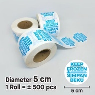 Frozen Food Food Label Stickers Store Frozen 5 cm (1 roll)