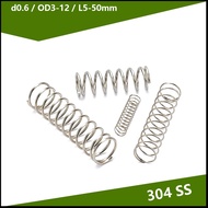 {{{2.LMF}}}SUS304 Compression Springs d0.6mm * OD3-12mm Anti-Rust Industrial Spring .