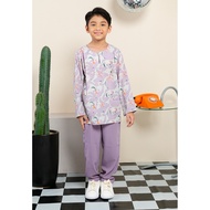 Lubna Kids - Baju Melayu Teluk Belanga Batik Print