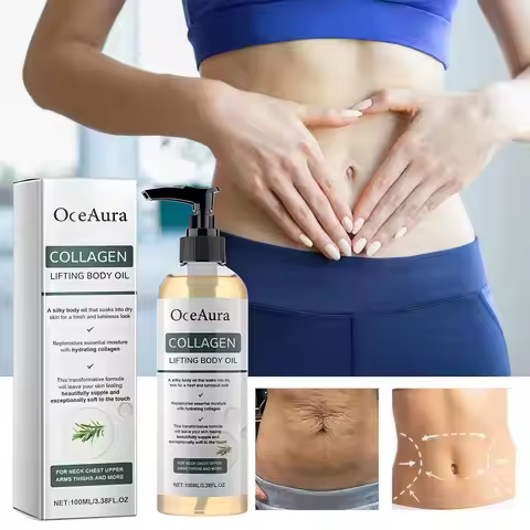 Collagen Firming Body Oil Moisturizing Nourishing Smooth Skin Elasticity Enhancing Vitamin E Rosemar