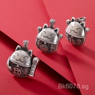 Chinese Knot Thai Silver Lucky Cat Zodiac Year S999Necklace Pure Silver Fortune Character Pure Silve