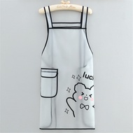 TPU Kitchen Apron Waterproof Transparent Black White Work Apron Oil Resistant Dirt-Proof Cleaning Ap