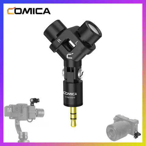 Stereo Microphone COMICA CVM-VS10 XY Cardioid Mini Mic for Gopro Camera,Android Smartphone Video Rec