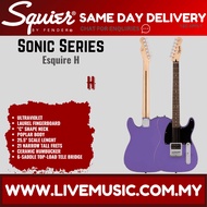 Squier Sonic Esquire H Electric Guitar w/Black Pickguard, Laurel FB, Ultraviolet