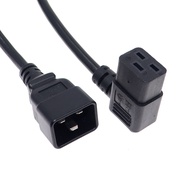 IEC320 C20 to Right Angle C19 Power Cable Cord for Server/PDU 16A Heavy-Duty Computer Power Cord L-s