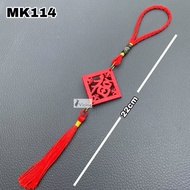MERAH GANTUNGAN MK114 Yenbao Red Wood Tassel Hanger Chinese New Year Decoration Sincia Year of the R