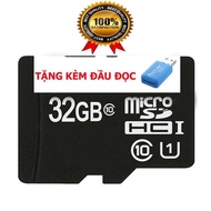 Thẻ nhớ 32GB MicroSD tốc độ class 10 chuyên dụng - Tặng Đầu Đọc Thẻ