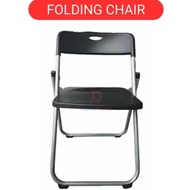 Kerusi lipat Foldable Folding Chair Office Meeting Conference Simple Plastic Chair Kerusi Lipat Black
