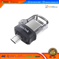 Flashdisk SANDISK 128GB Dual Drive m3.0 SDDD3 128G G46 Tranparant