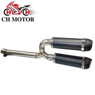 PYMOTO Suitable for FZ-6N FZ-6S FZ6 FZ6S FZ6N Motorcycle Modified Exhaust Pipe