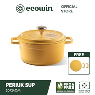Ecowin Cookware Periuk sup non stick soup pot memasak enamel tiruan penampilan Dutch Sourdough bread