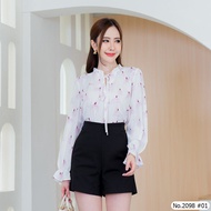 เสื้อทำงาน Maristar : No.2098 เสื้อแขนยาวพิมพ์ลาย | Printed Long Sleeve Blouse