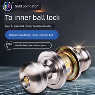 Golden Point Atomic Anti-theft Spherical Door Wooden Door Lock Household Super B Grade Silver Stainl