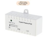 [Loviver] Gigabit Power over Ethernet PoE Injector DC 12V-52V for IP Camera Voip Phone
