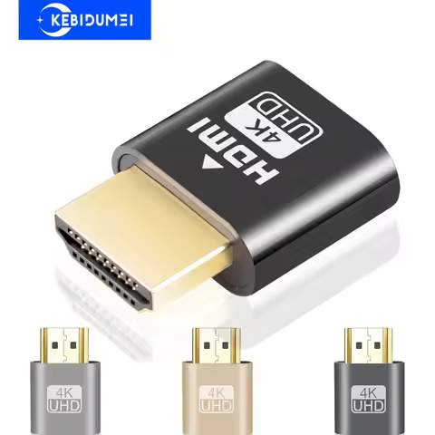 4K HDMI Virtual Display Adapter DVI VGA Display Emulator Dummy Plug Headless Ghost Display Emulator 
