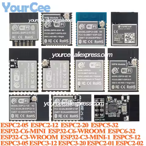 10pcs/1pc ESPC3 ESPC2 ESPC5 ESPC6 Ble5.0 WiFi Wireless Module ESP32-C3-MINI ESP32C3 ESP32-C3-WROOM E