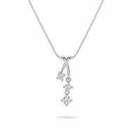 18K white gold plated necklace