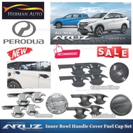 HermanAuto Perodua Aruz Inner Bowl Handle Cover Fuel Cap Set Protector Gear Up Parts